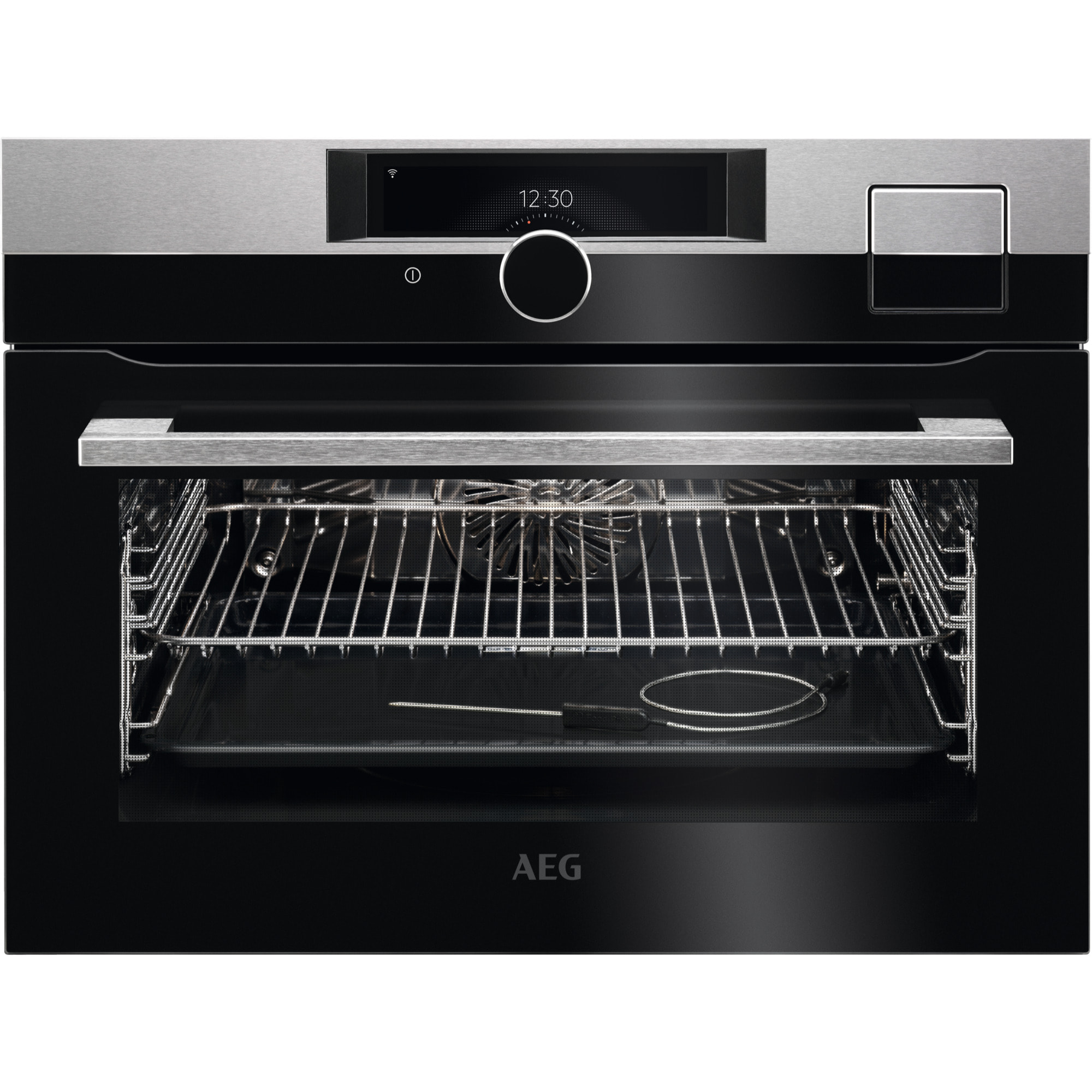 AEG Horno compacto de vapor Serie 9000 SteamPro con Mando Mastery con conectividad KSK998290M | Reacondicionado