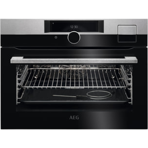 AEG Horno compacto de vapor Serie 9000 SteamPro con Mando Mastery con conectividad KSK998290M | Reacondicionado