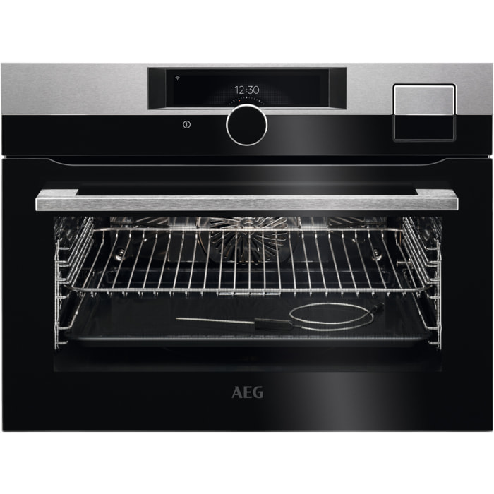 AEG Horno compacto de vapor Serie 9000 SteamPro con Mando Mastery con conectividad KSK998290M | Reacondicionado