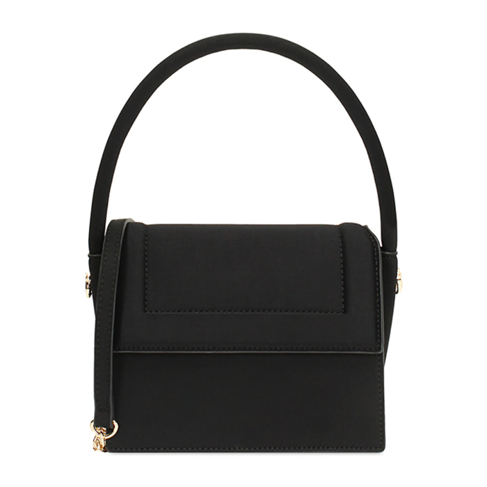 Mini bag donna nera in tessuto