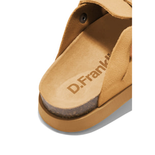 Sandalias Cerradas Vibe Clog Mujer Cierre Hebilla Tan