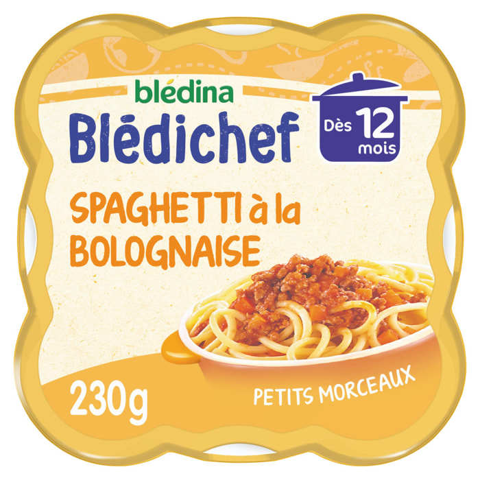 9 Assiettes Spaghetti à la Bolognaise (9x230g) - Blédichef Dès 12 Mois