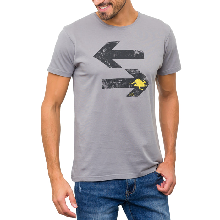 Camiseta de algodón 150 gr Hot Buttered Direction Gris
