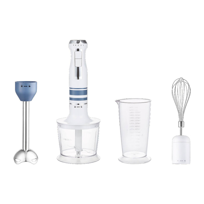 Bergner Noia Set batidora de mano 1000W con chopper 0,5L, batidor y vaso 0,7L Noia BG