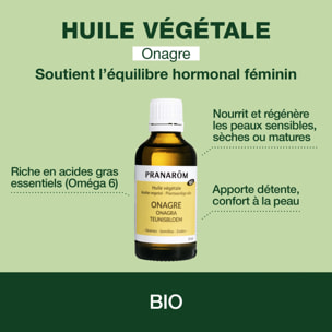 Pranarom - Huile Végétale d'Onagre - Bio - 50 ml