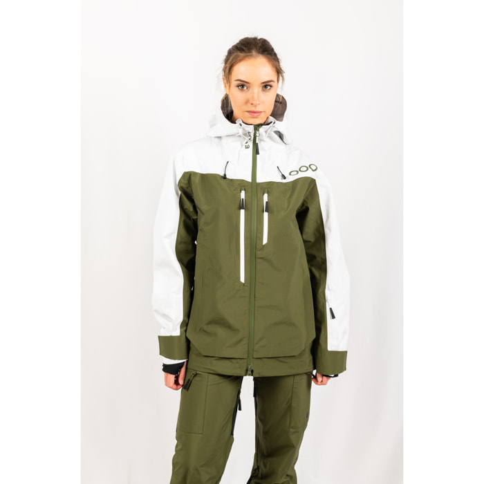 Chaqueta ECOExplorer Jacket Women marca ECOON - Caqui / Blanco