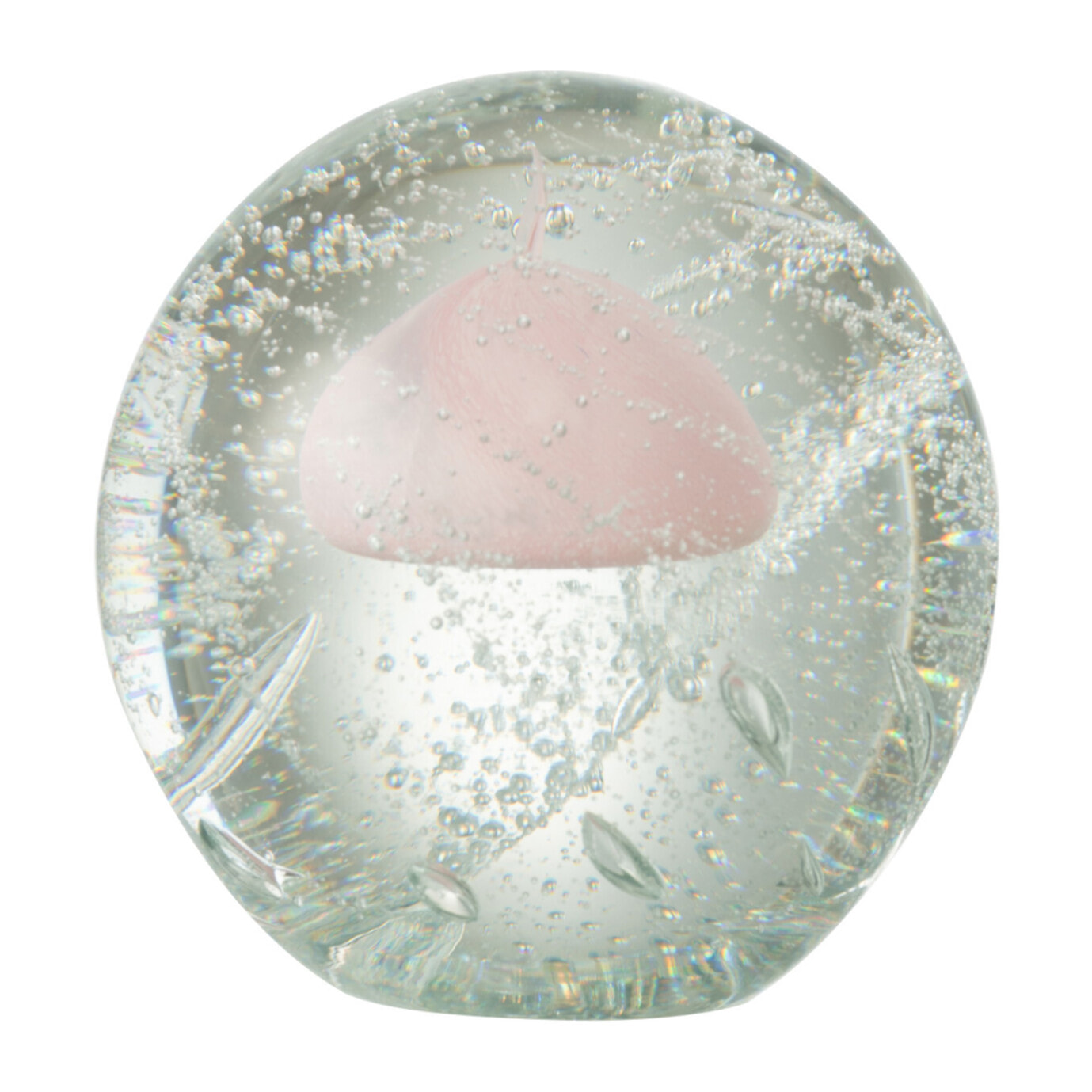 J-Line presse-papier Bulle - verre - rose - large