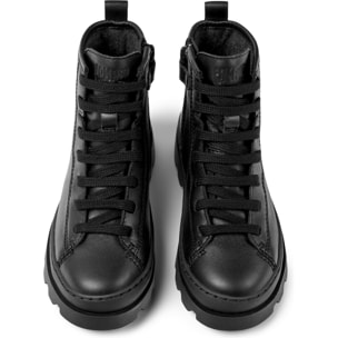 Botines - CAMPER Brutus - Negro - Cuero liso