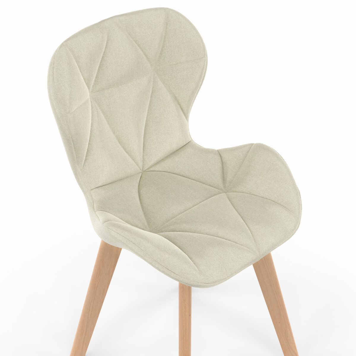 Chaises Gatsby en tissu et pieds bois