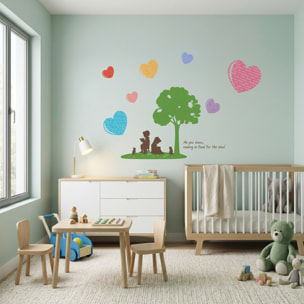 Stickers Muraux décoration adhésifs Arbre et coeur