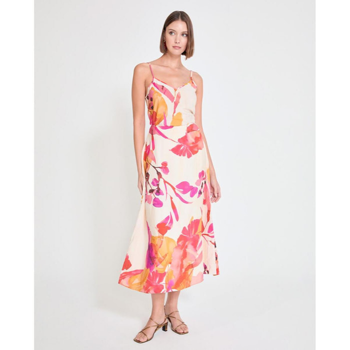 Gonna con stampa floreale