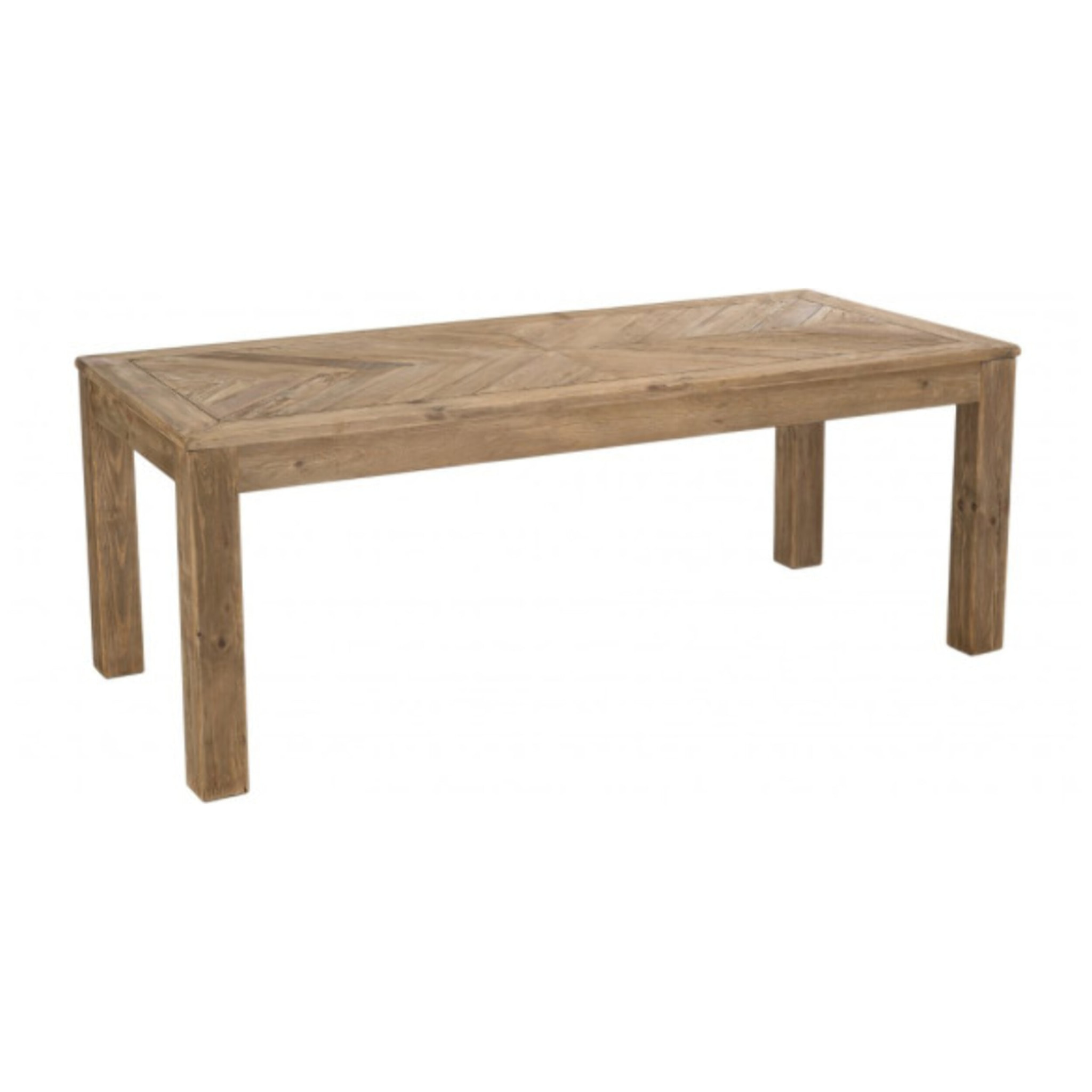 Table de repas rectangulaire en pin recyclé L200cm - ORIGIN