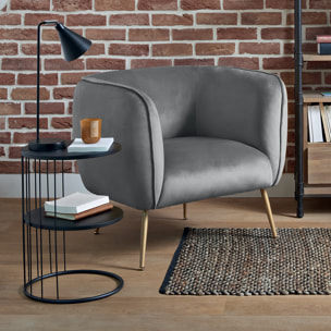 Lampe "Linn" noire - métal H46 cm