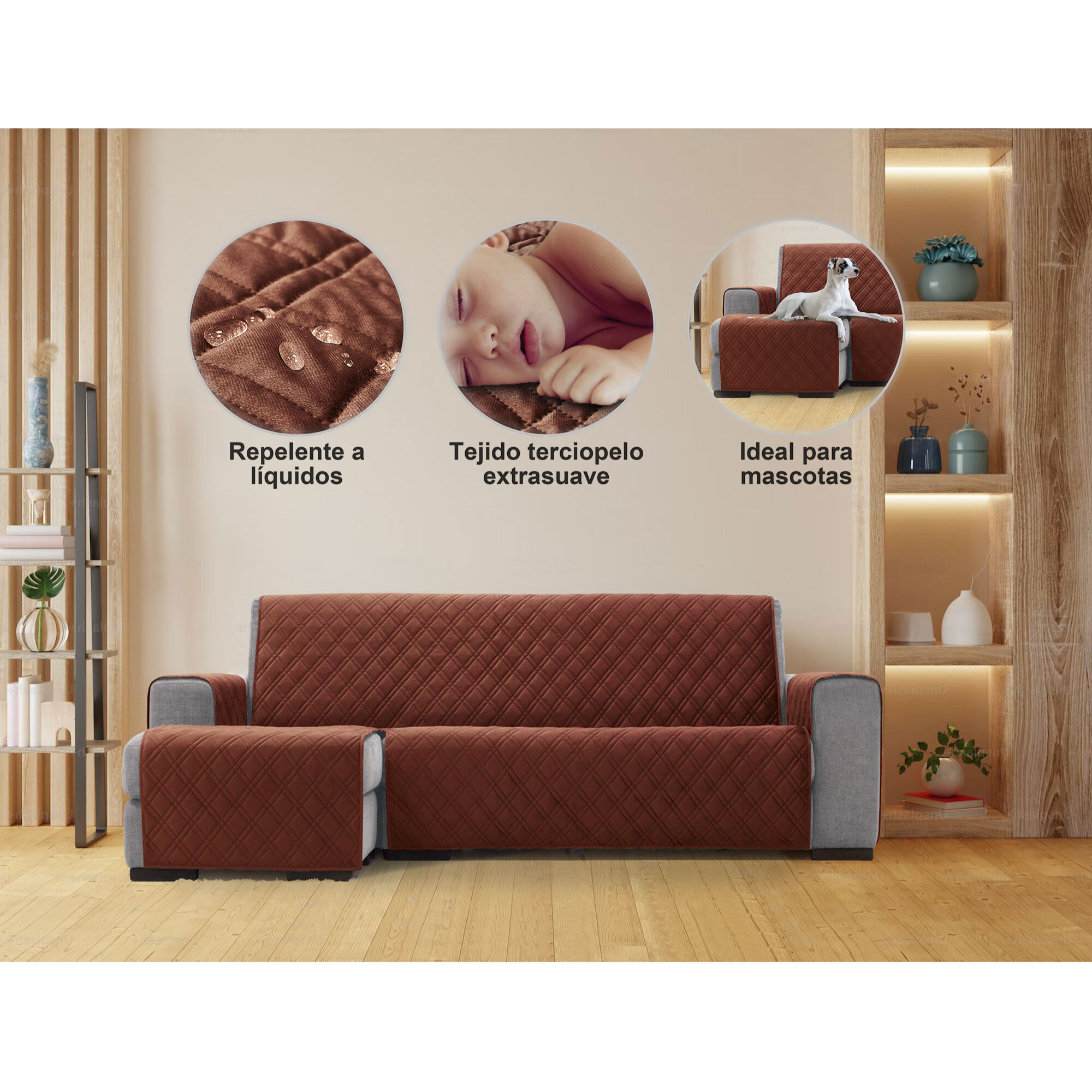 Cubre Sofá Chaise Longue Izquierda modelo VERONA