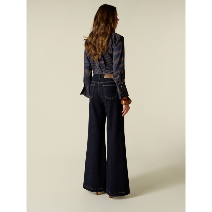 Oltre - Jeans a palazzo - Blu