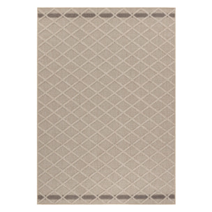 PATARA - Tapis intérieur/extérieur motif losange beige - PAT4953BEI