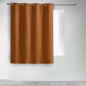 Rideau court obscurcissant 90 % adapté radiateur - Orange Foncé