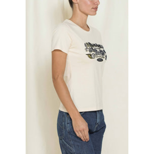 T-SHIRT GIROCOLLO CON STAMPA REPLICA