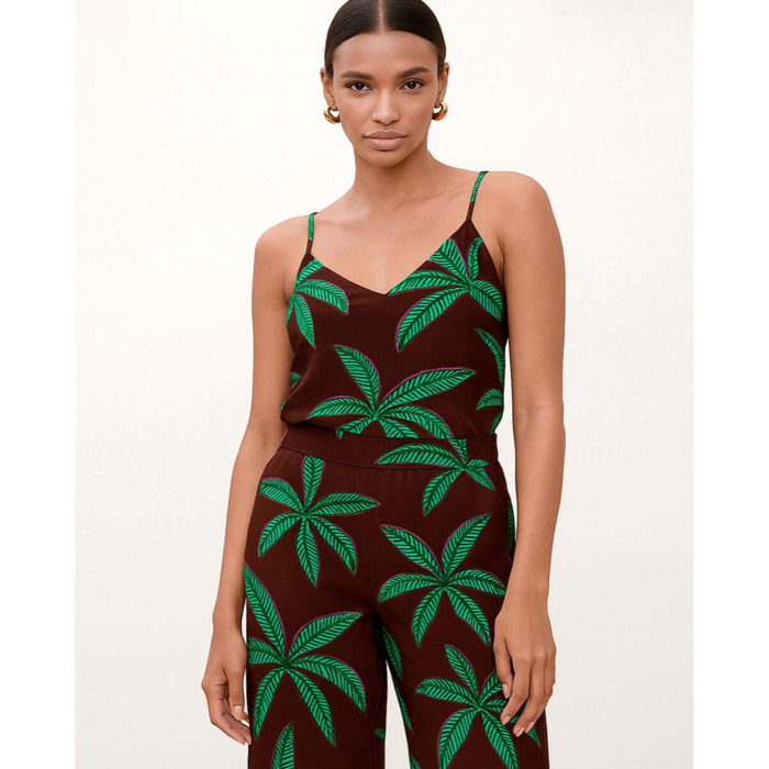 Palme sullo sfondo marrone in alto