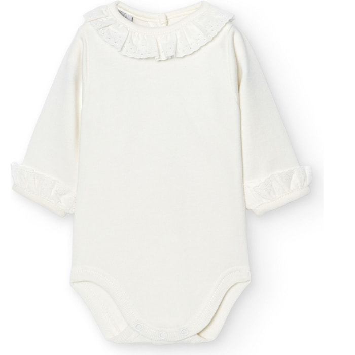 Body bebé manga larga cuello batista