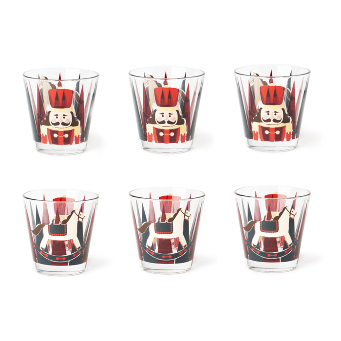 Set de 6 Verres Excelsa - Vintage Christmas, Verre Multicolore