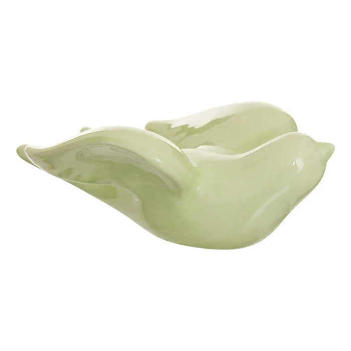 Hirondelle décorative Fleur de rose 17,5x11x7cm