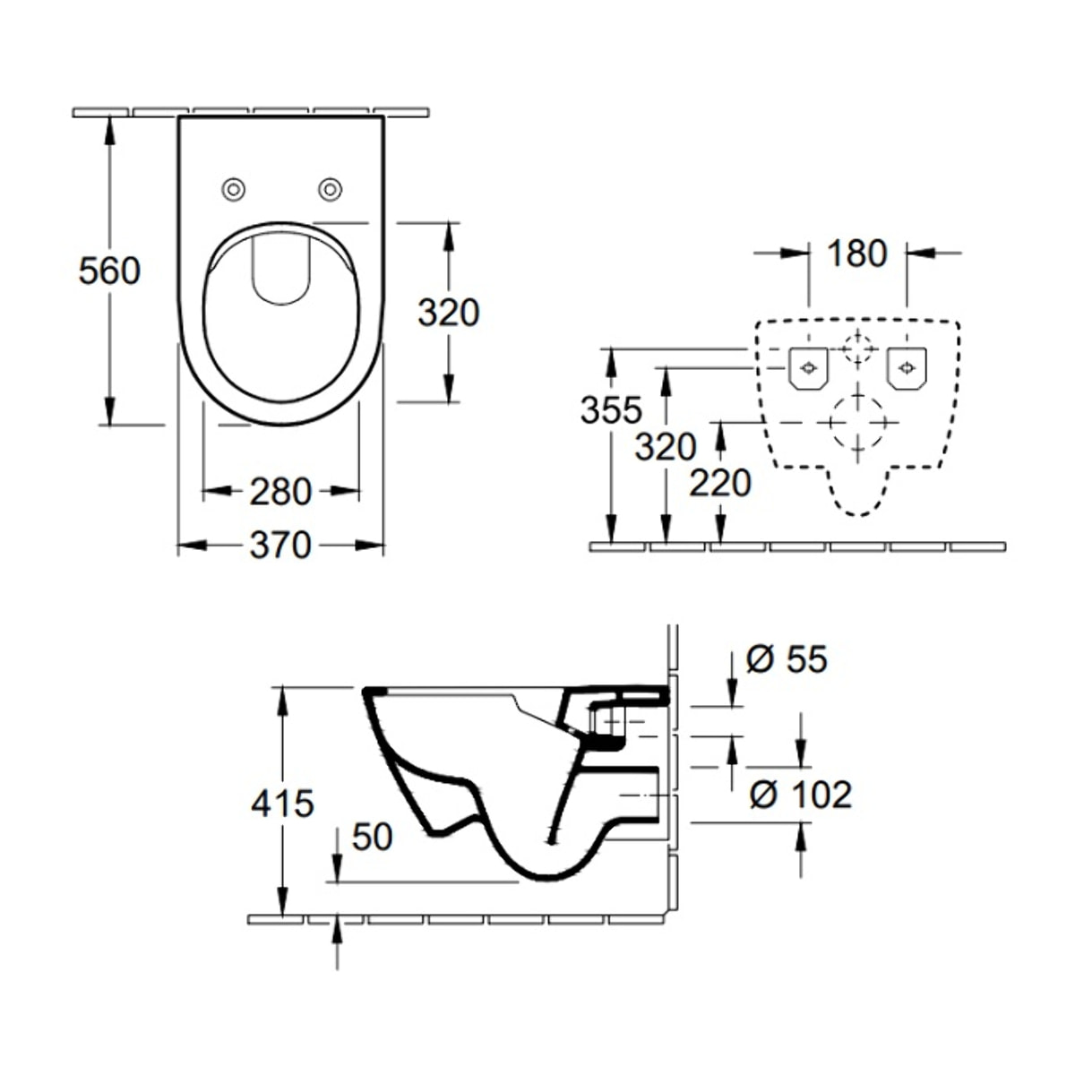 Pack WC sans bride Subway 2.0 avec abattant frein de chute + bâti Viconnect PRO + plaque Chromé mat