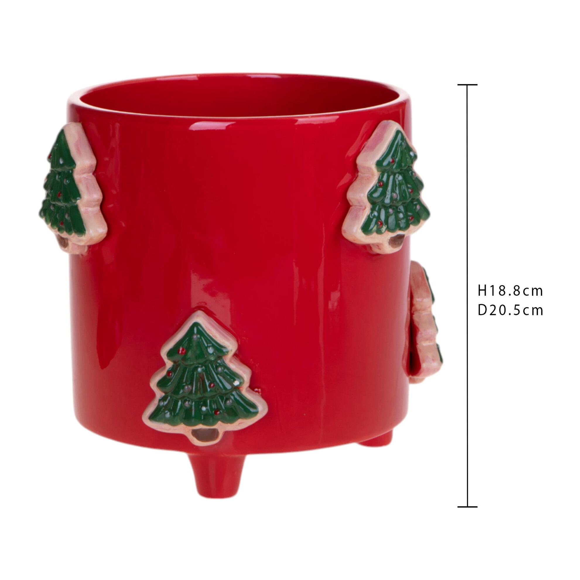 Cachepot Albero di Natale - Pezzi 2 - 20,5xH18,8x20cm - Bianchi Dino SpA