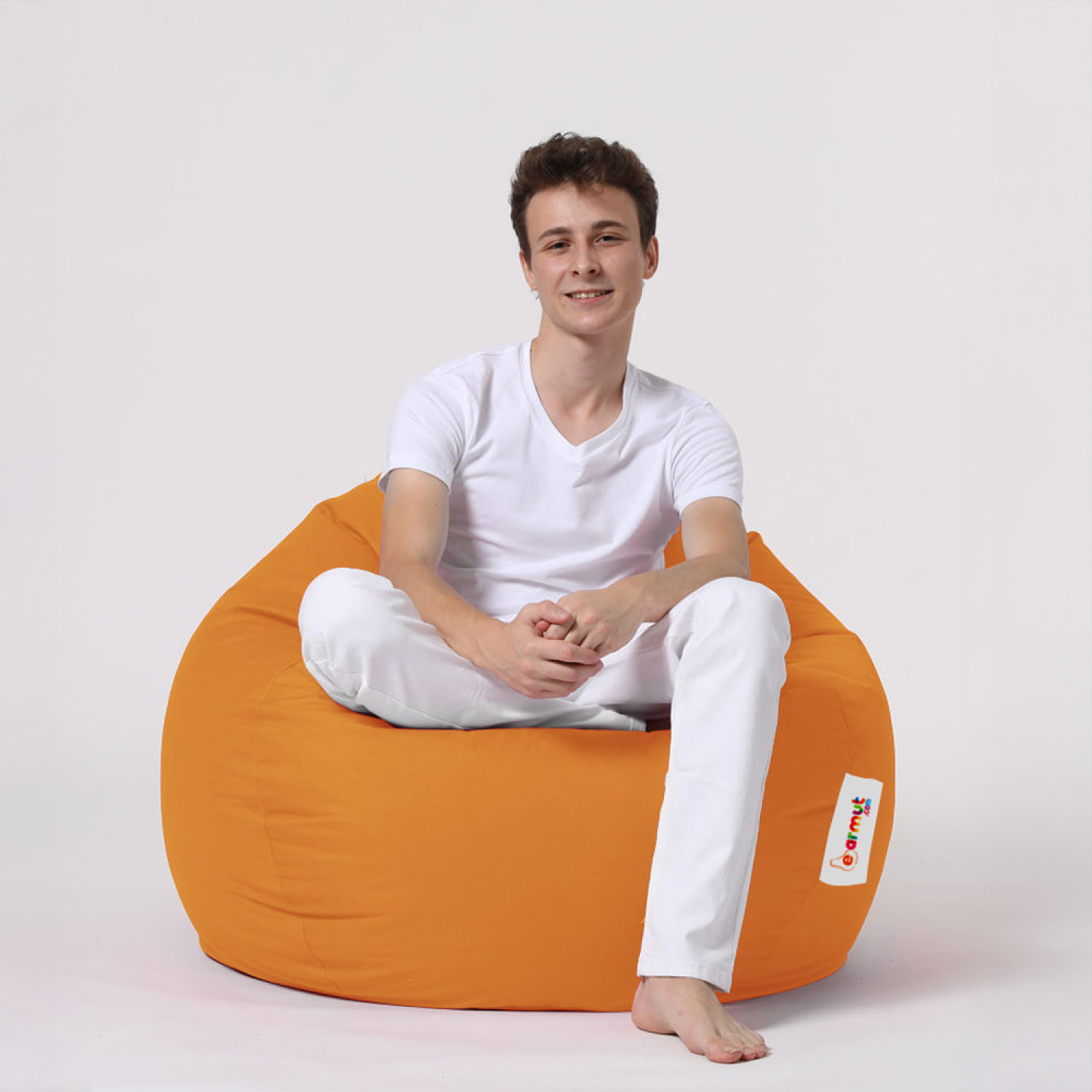 KAYAR Pouf poire d'extérieur 130x115cm orange