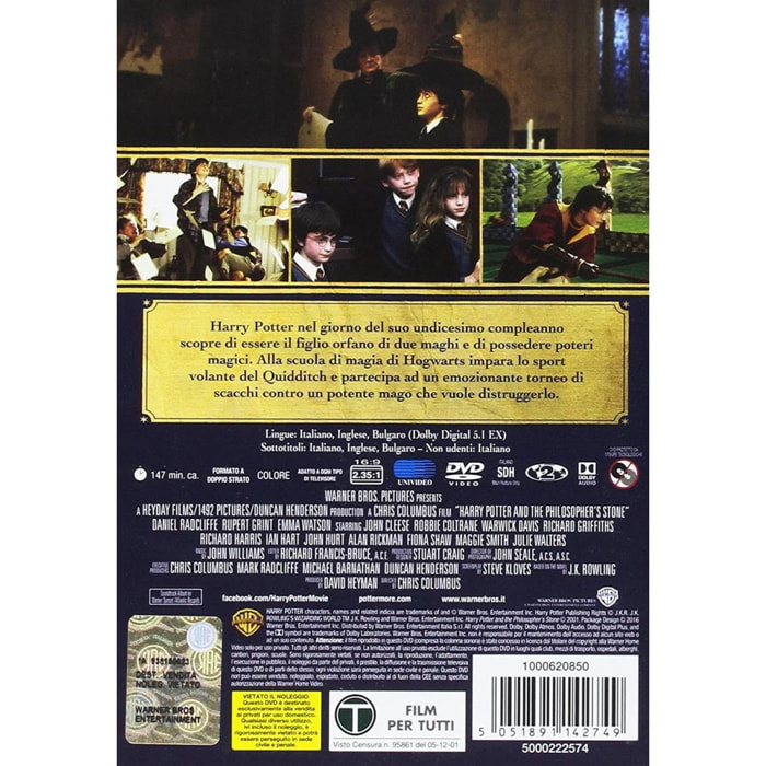 Harry Potter e La Pietra Filosofale DVD Warner Bros.