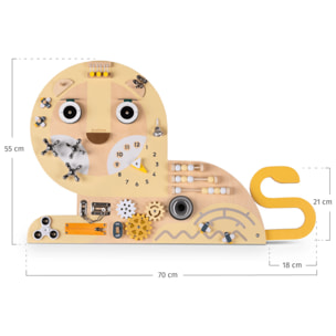 Tablero de actividades Montessori niños, Lion busy board, diseño león