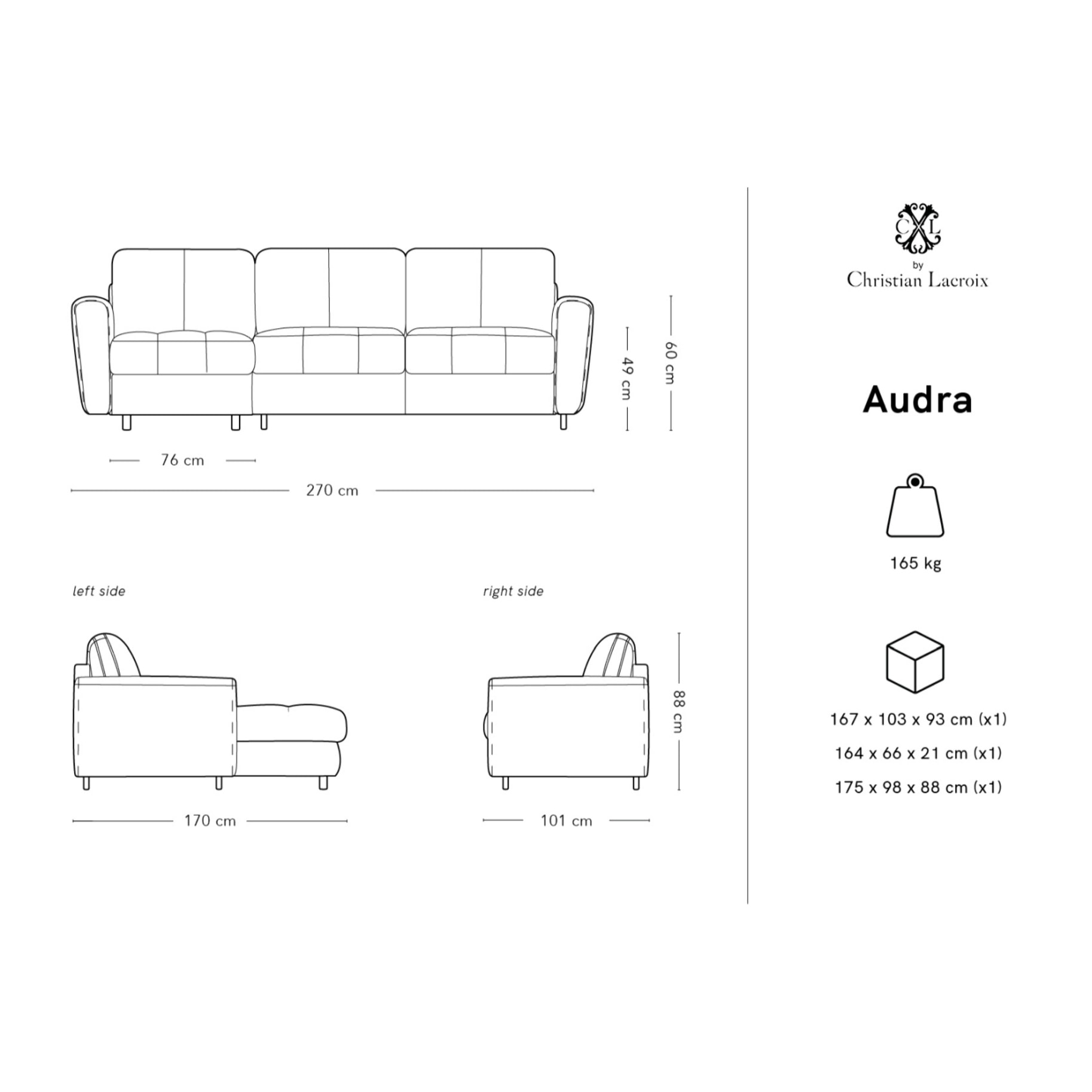 Canapé d'angle gauche convertible avec coffre de rangement "Audra" 4 places en velours bleu roi