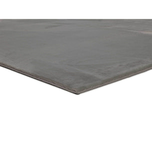 XIANA Alfombra lisa lavable de tacto suave en color gris, varias medidas disponibles.