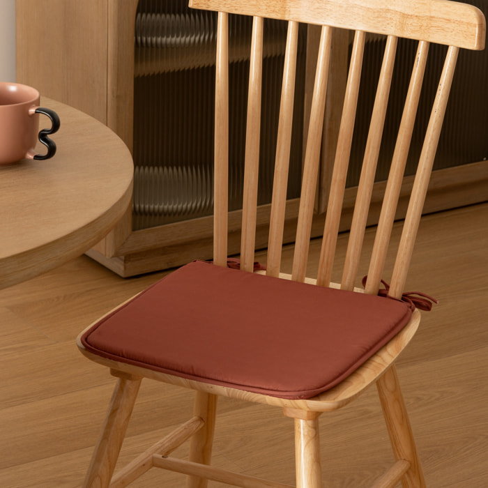 Galette de chaise Micro terracotta 39x39cm