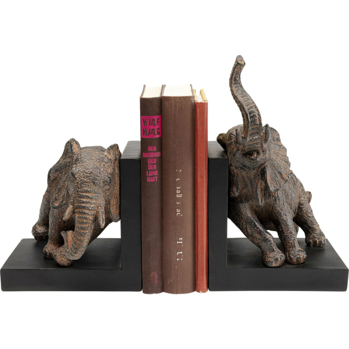 Serre-livres éléphants 42cm set de 2 Kare Design
