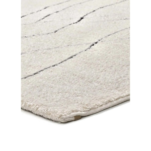 TURIN Alfombra bereber con relieve en blanco y negro, varias medidas disponibles