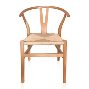 Pack 2 sillas de comedor Kioto Natural claro