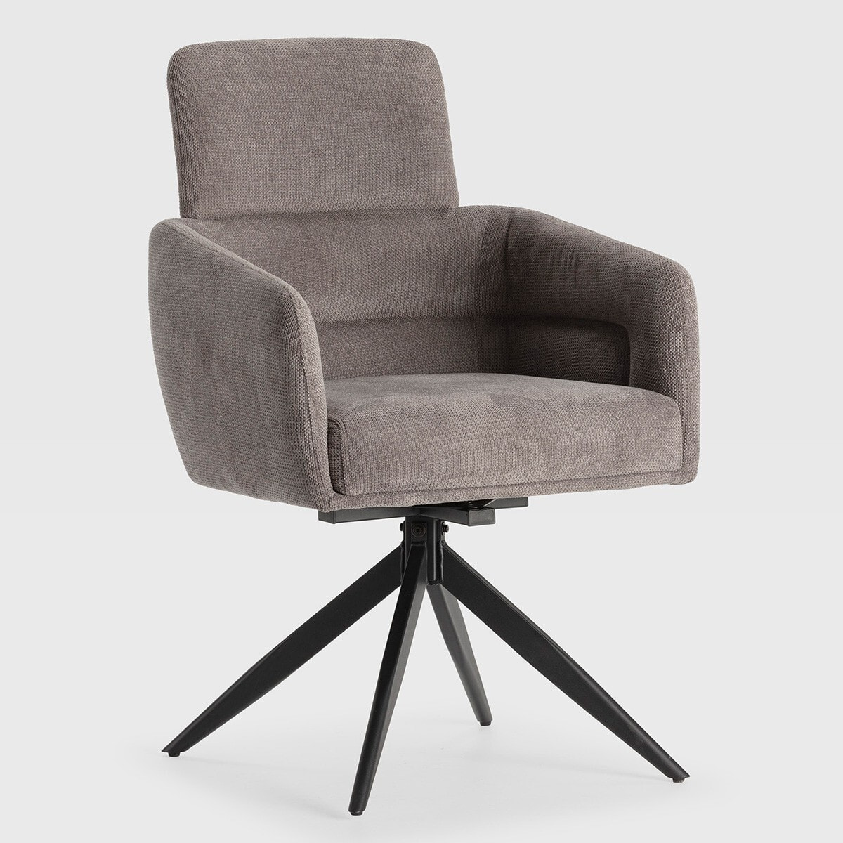 Lot de 2 fauteuils pivotants en tissu - ALVAR