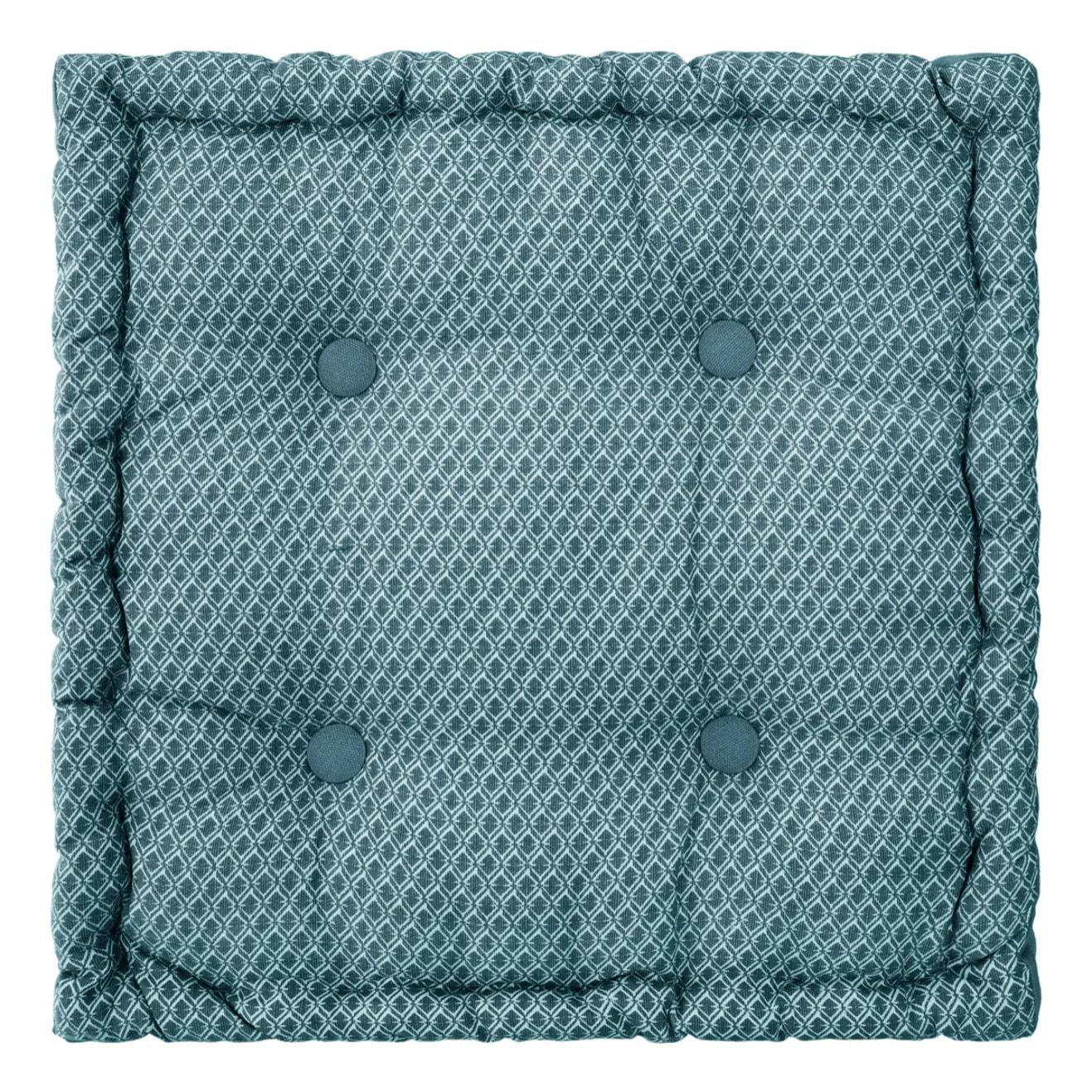 Coussin de sol "Otto" bleu canard 40x40cm