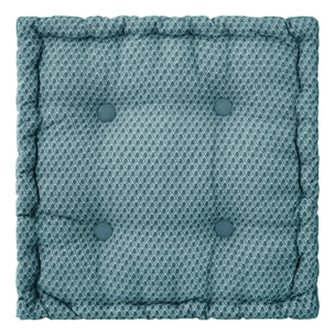Coussin de sol "Otto" bleu canard 40x40cm