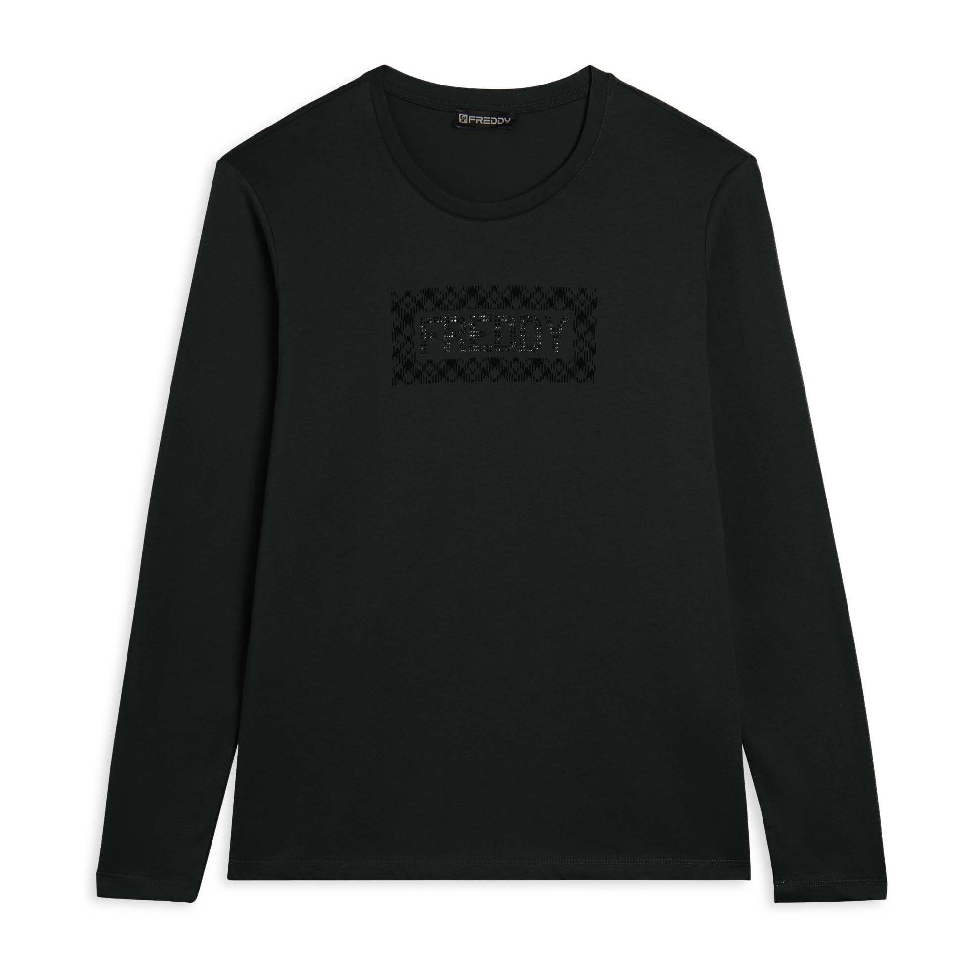 T-shirt comfort manica lunga con retro stampato