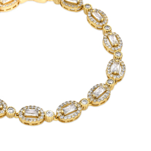 Pulsera con Circonita Brillante acabado oro 18k