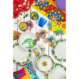 Servizio piatti 18 pezzi Excelsa – Gipsy Flower, Porcellana Bianco