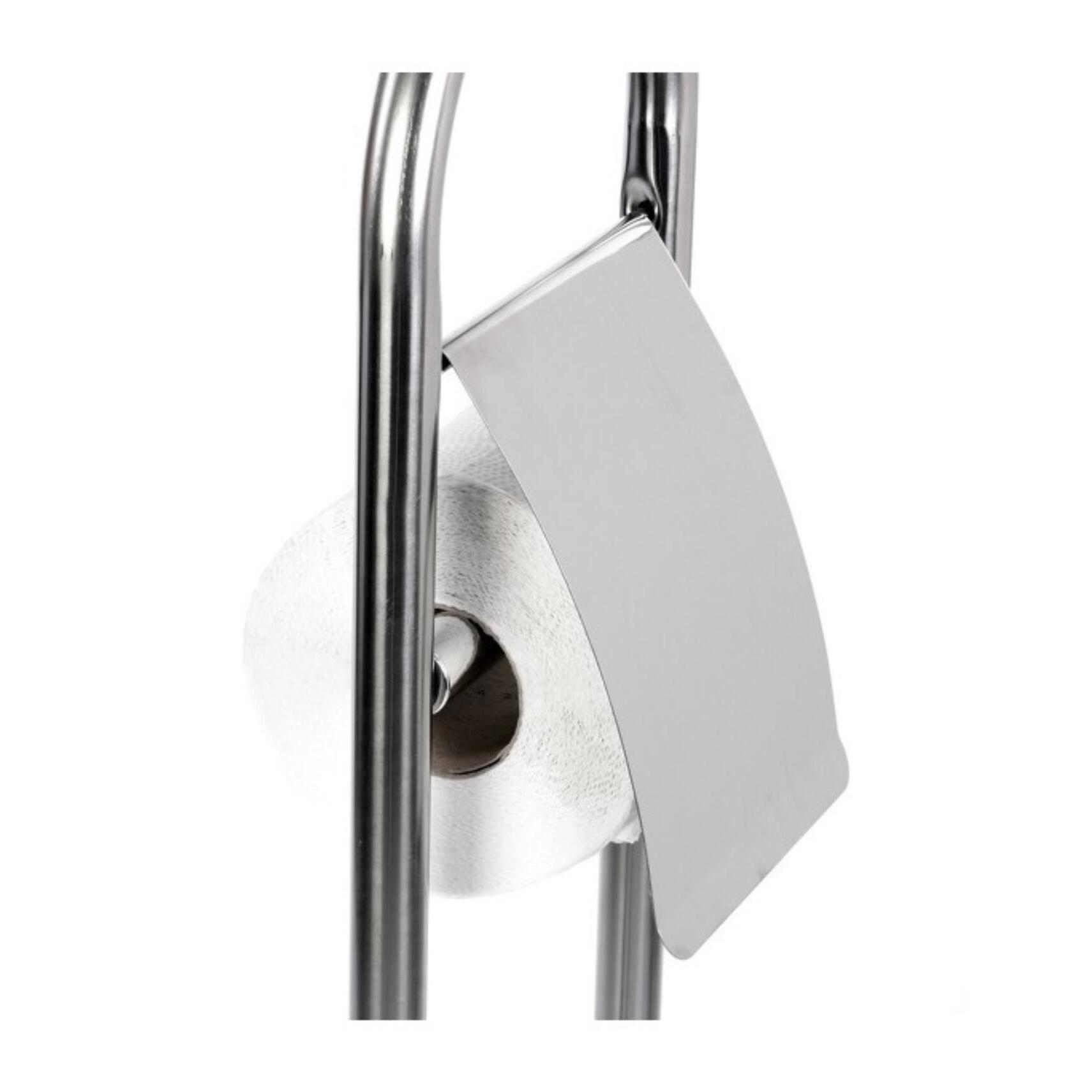 Portarrollos y Escobilla todo en uno, en Acero inoxidable