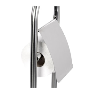 Portarrollos y Escobilla todo en uno, en Acero inoxidable