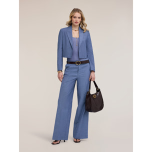 Motivi - Chaqueta corta mezcla de lino - Light - blue