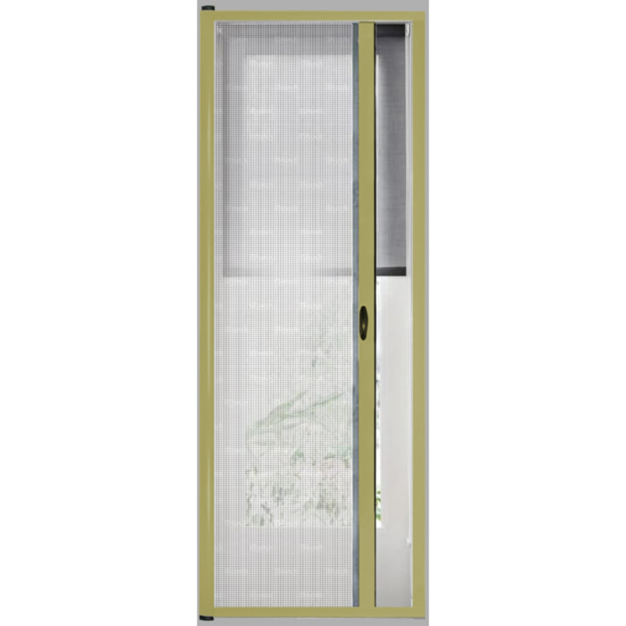 Zanzariera Universale Scorrimento Orizzontale Per Porte Portafinestra Balconi A Rullo Avvolgibile Telaio In Alluminio In Kit Colore Oro 120 x 250 cm