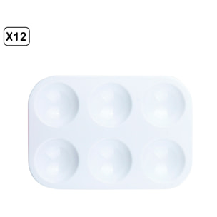 Pack 12 Uds. PALETA 6 HUECOS 19 x 13 cm