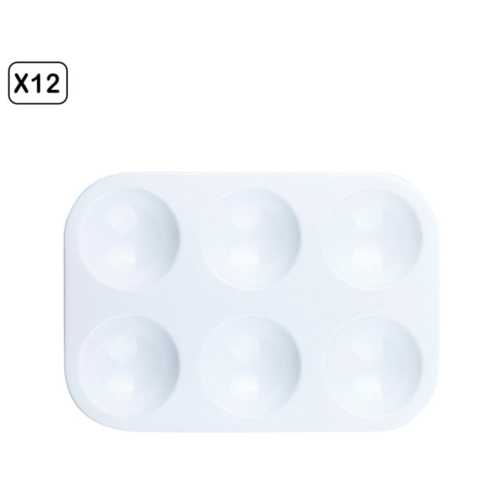 Pack 12 Uds. PALETA 6 HUECOS 19 x 13 cm