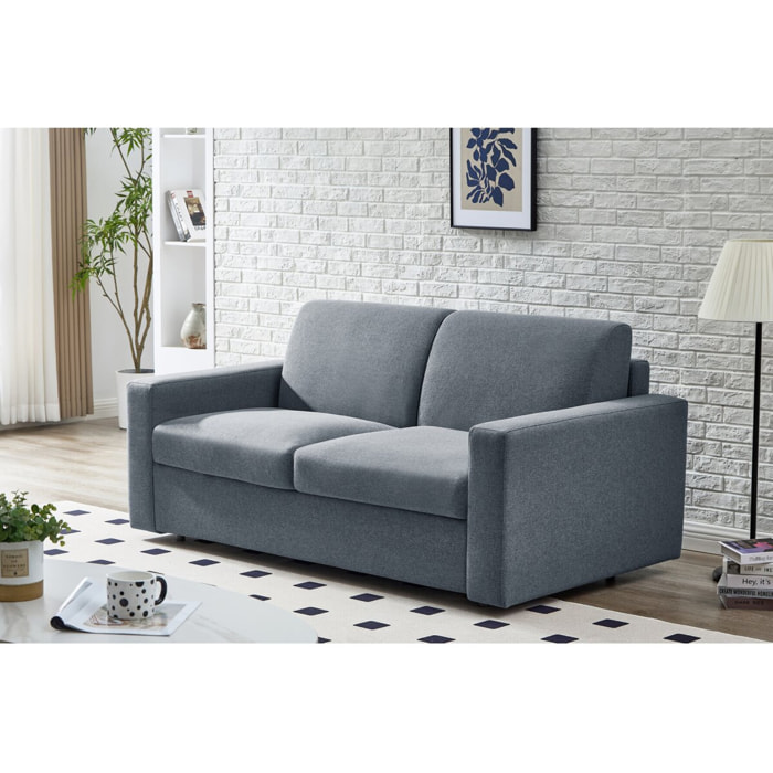 Canapé lit convertible express en tissu "Diana" - Gris